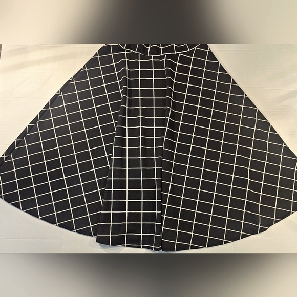 [Floerns] Women's Fit and Flare Plaid High Neck Long Sleeve Midi 《XXL》 - Picture 7 of 16